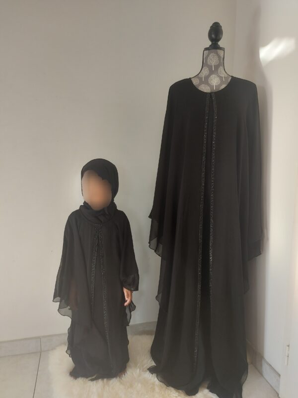 Abaya Mère ou Fille Mousseline