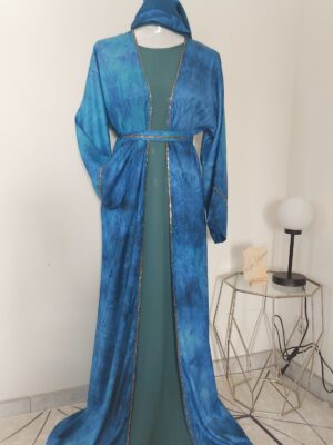 Kimono tacheté bleu