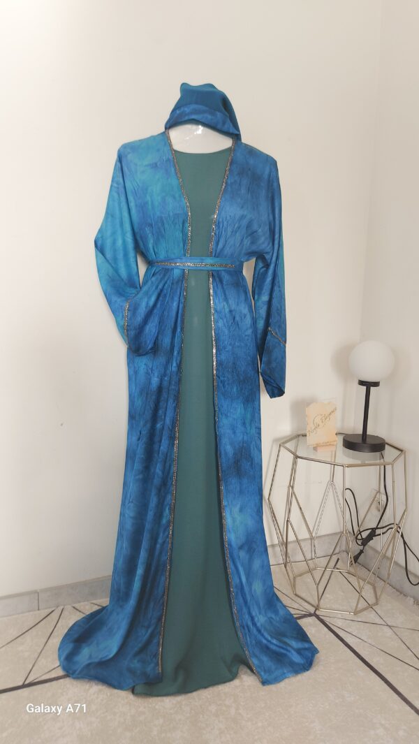 Kimono tacheté bleu